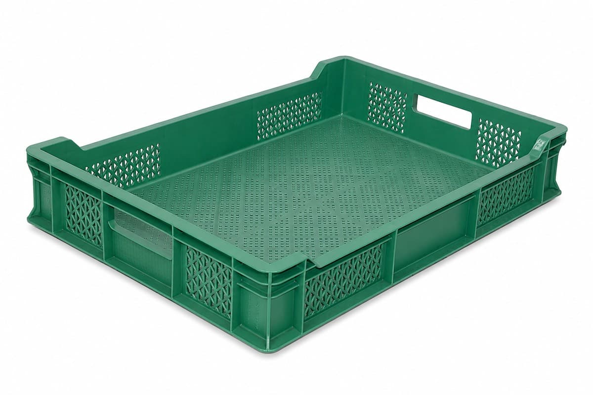 ESK-4610-AT Delikli Teraslı Plastik Kasa